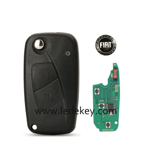 Fiat black color 2 button Remote Key SIP22 Blade with 433Mhz ID46-PCF7961 Chip For Fiat 500 Punto Grande