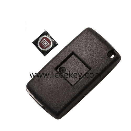 Fiat 3 buttons flip remote key shell with HU83(407) blade  (With battery place ) CE0536 Replace