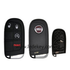 Fiat 3+1 buttons smart remote key shell With Logo for Fiat 500 500L 500X 2016 +