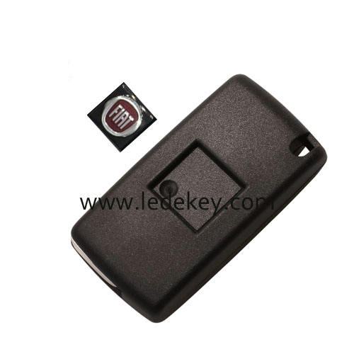 Fiat 3 buttons flip remote key shell with HU83(407) blade  (No battery place ) CE0523 Replace