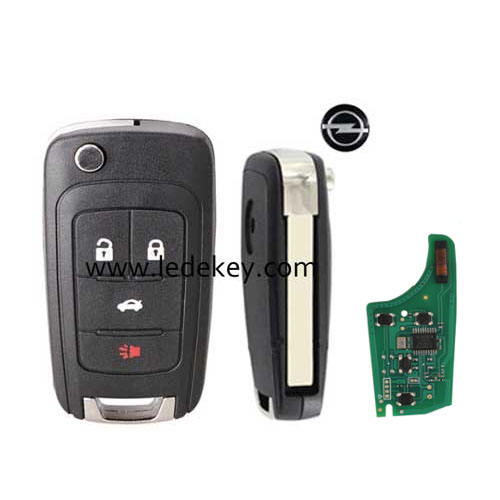 Opel 4 button Remote Key with 315mhz ID46 chip For Vauxhall Opel Zafira Astra