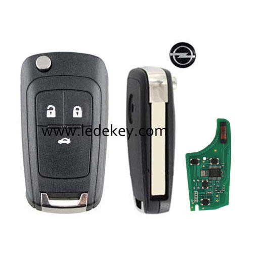 Opel 3 button Remote Key with 315mhz ID46 chip For Vauxhall Opel Zafira Astra