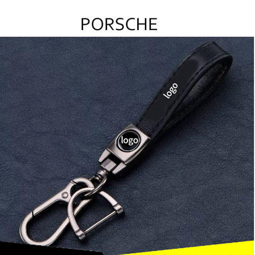 Metal Grey circels with PORSCHE logo, PU material