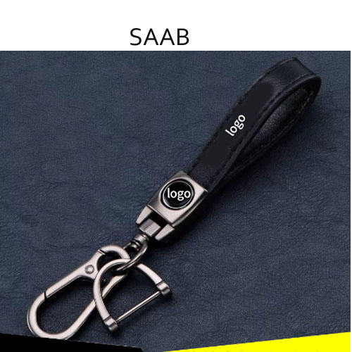 Metal Grey circels with SAAB logo, PU material
