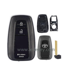 Toyota 2 button smart key shell with key blade（original car key replacment）