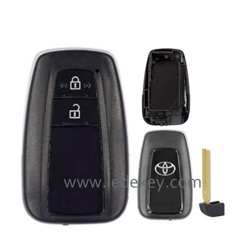 Toyota 2 button modify smart key shell with key blade（Fit in VVDI KEYDIY 0020 PCB Board）