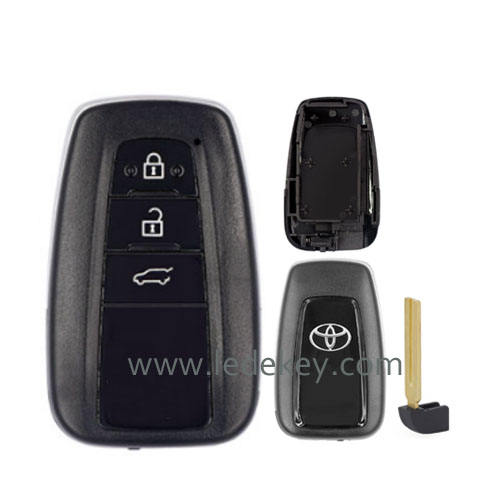 Toyota 3 button SUV modify smart key shell with key blade（Fit in VVDI KEYDIY 0020 PCB Board）