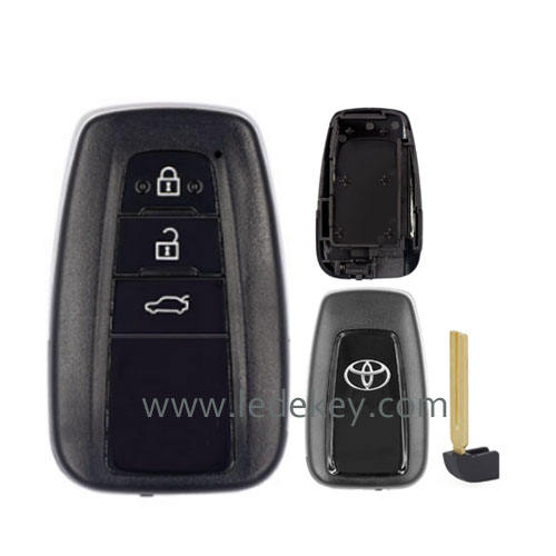 Toyota 3 button modify smart key shell with key blade（Fit in VVDI KEYDIY 0020 PCB Board）