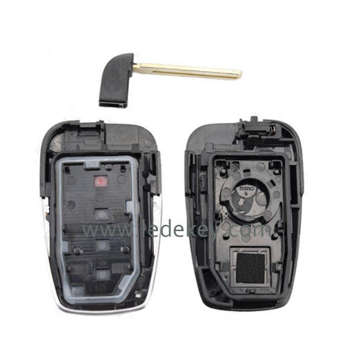 Toyota 3+1 button SUV smart key shell with key blade（original car key replacment）