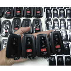 Toyota 3+1 button SUV smart key shell with key blade（original car key replacment）