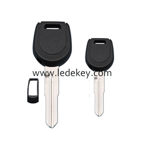 No Logo Mitsubishi transponder key shell Right Blade (with chip holder)