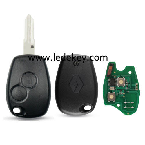 Ren-ault Clio&Kango 2 button remote key 207/VAC102 blade with 434Mhz PCF7946 Chip (with logo)