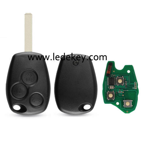 Ren-ault Clio&Kango 3 button remote key 307/VA2 blade with 434Mhz PCF7947 Chip (no logo)
