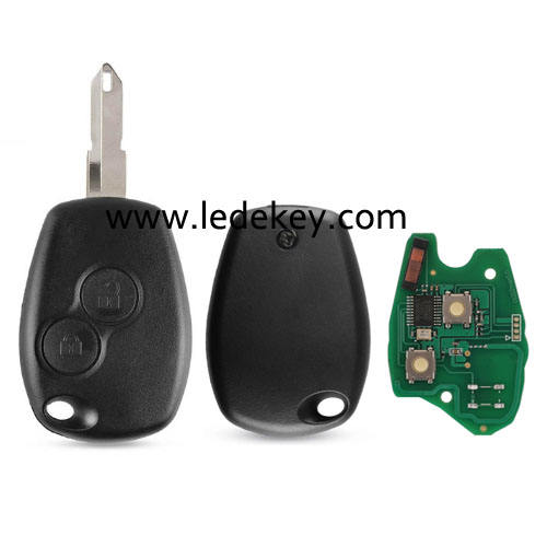 Ren-ault Clio&Kango 2 button remote key 206 blade with 434Mhz PCF7947 Chip (no logo)