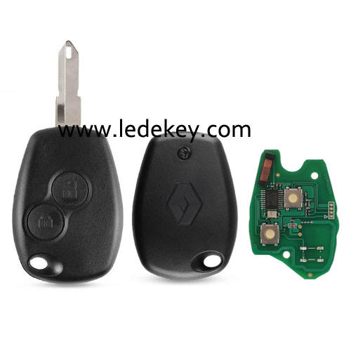 Ren-ault Clio&Kango 2 button remote key 206 blade with 434Mhz PCF7947 Chip (with logo)