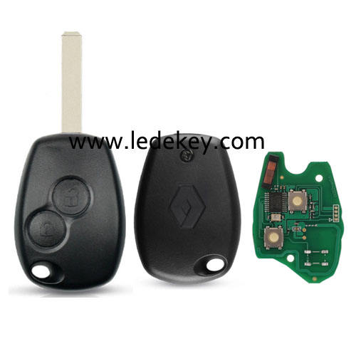 Ren-ault Clio&Kango 2 button remote key 307/VA2 blade with 434Mhz PCF7947 Chip (with logo)