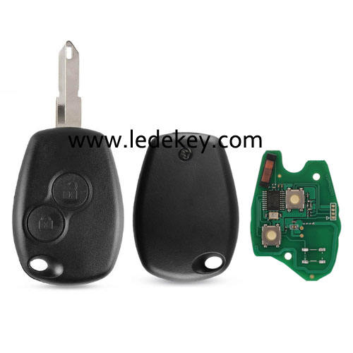 Ren-ault Clio&Kango 2 button remote key 206 blade with 434Mhz PCF7946 Chip (no logo)