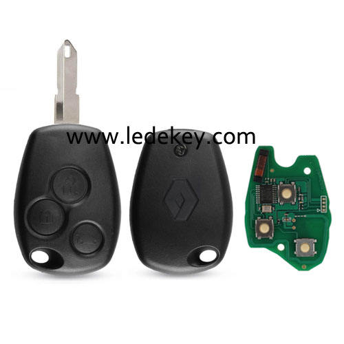 Ren-ault Clio&Kango 3 button remote key 206 blade with 434Mhz PCF7947 chip (with logo)