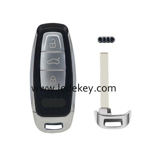 3 button Audi A6 C8 A7 A8 Q8 2017+ remote key shell replacement