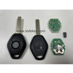 BMW EWS Systerm  3 button remote key with 2 track blade with 433MHZ aftermarket 7935 chip