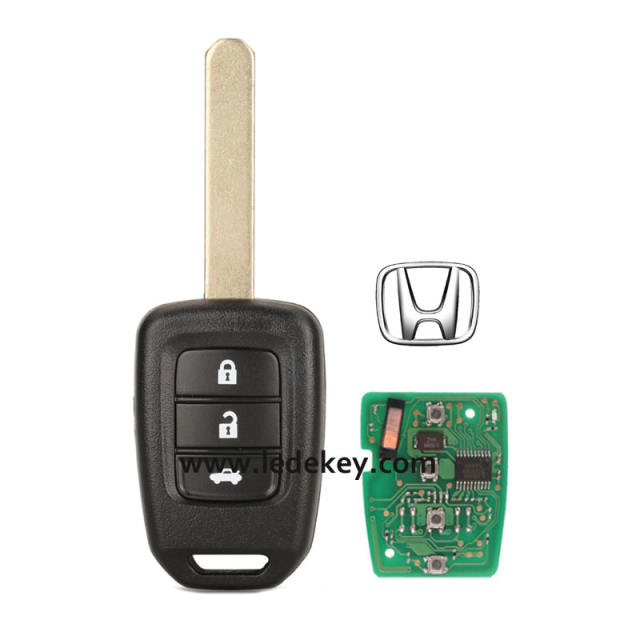 With logo Honda 3 button remote key 313.8Mhz with ID47&7961X chip  (FCC ID:MLBHLIK6-1T) 2013-2015 CRV ，2013-2017 Accord Civic Fit