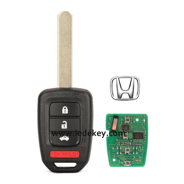 With logo Honda 4 button remote key 313.8Mhz with ID47&7961X chip  (FCC ID:MLBHLIK6-1T) 2013-2015 CRV ，2013-2017 Accord Civic Fit