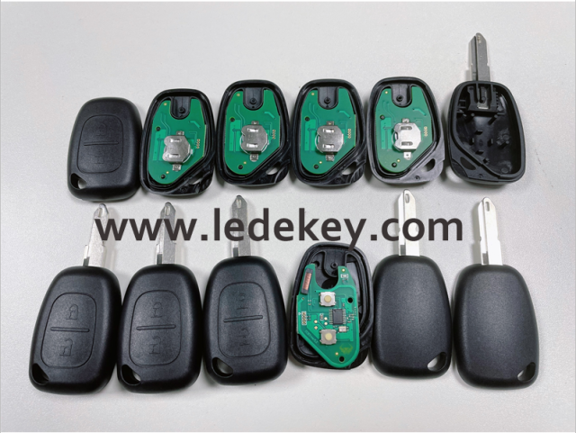 Ren-ault Clio&Kango 2 button remote key 206 blade with 433Mhz PCF7946 chip (After 2000 year car)