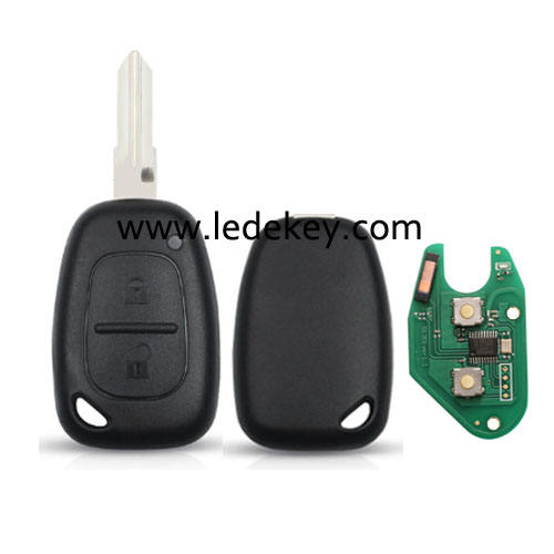 Ren-ault Clio&Kango 2 button remote key VAC102 blade with 433Mhz PCF7946 chip (After 2000 year car)