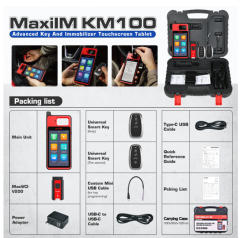 Autel MaxiIM KM100 KM100E Universal Auto Key Generator Kit Key Programmer Support Transponder/ Reading Cloning / IMMO Learning (Global version)