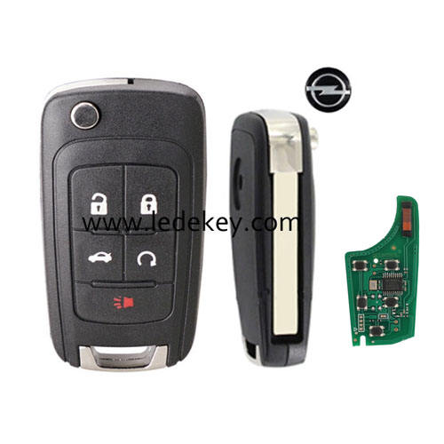 Opel 5 button Remote Key with 433mhz ID46 chip For Vauxhall Opel Zafira Astra