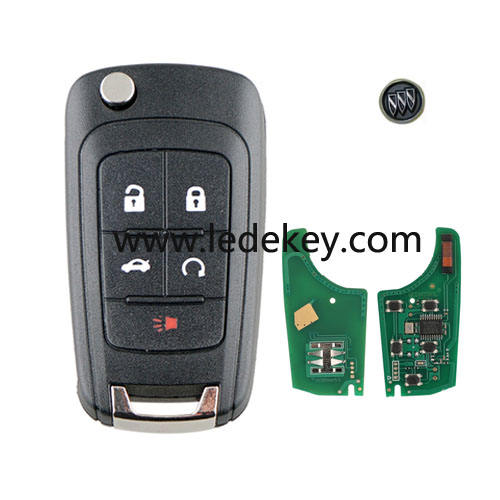 Buick 4+1 button remote key with 433Mhz ID46 Chip