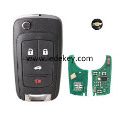 Chevrolet 3+1 button remote key with 315mhz id46 chip (with round logo)