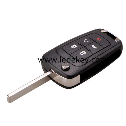 Chevrolet 4+1 button remote key with 315mhz id46 chip (with round logo)