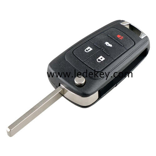 Chevrolet 3+1 button remote key with 433mhz id46 chip (with round logo)