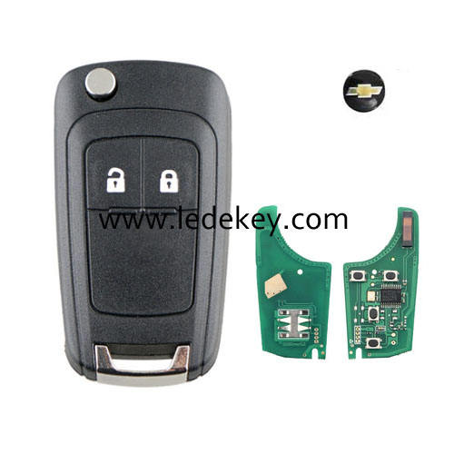Chevrolet 2 Button remote key with 315mhz ID46 Chip (with round logo)