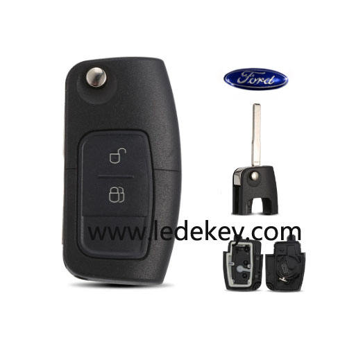 2 button  Ford Focus remote key shell  with HU101 blade