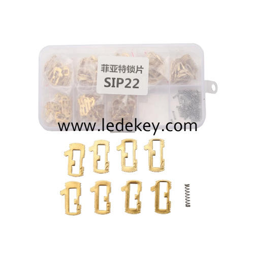 SIP22 Car Lock Plate Reed Brass Material Auto key lock Wafer Repair Rekeying Kits for Fiat Door (200pcs)