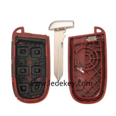3+1 Buttons Smart Car Key Shell For SRT Dodge Challenger Charger SRT Hellcat Redeye Widebody With Logo Red Color