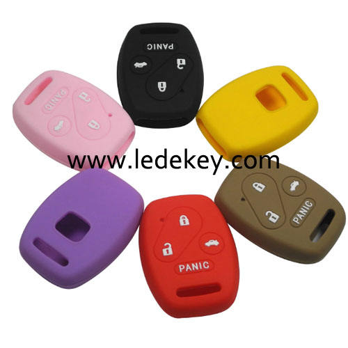3+1 buttons Silicone key cover for Honda (6 colors optional)
