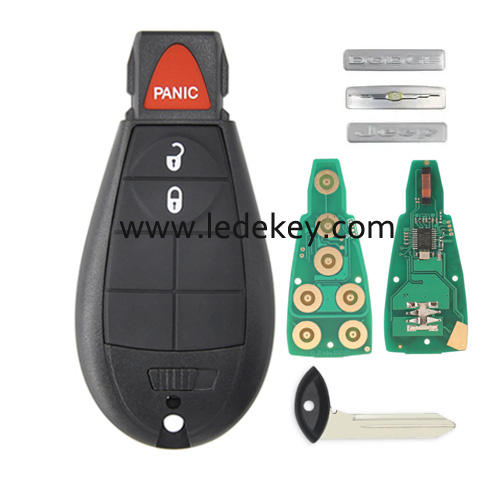 Chrysler 2+1 button remote key with 433Mhz 46&7961 chip (FCC ID: GQ4-53T)