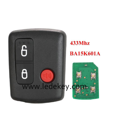 3 Button Remote Car Key 433Mhz For Ford BA BF Falcon Sedan Wagon FCCID BA15K601A