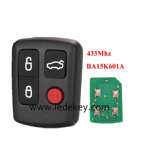 4 Button Remote Car Key 433Mhz For Ford BA BF Falcon Sedan Wagon FCCID BA15K601A
