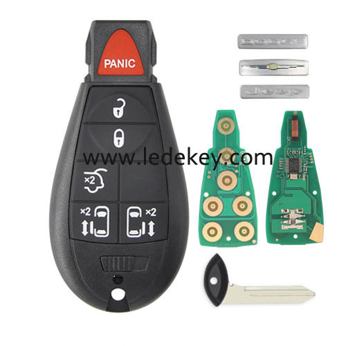 Chrysler 5+1 button remote key with 433Mhz  7941&46 Chip (FCC ID: M3N5WY783X FCC ID：IYZ-C01C