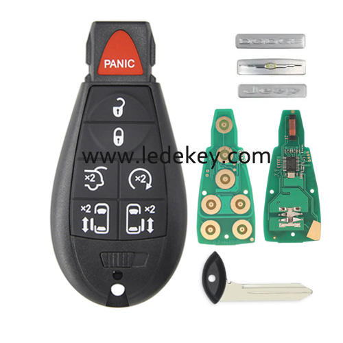 Chrysler 6+1 button remote key with 433Mhz  7941&46 Chip (FCC ID: M3N5WY783X FCC ID：IYZ-C01C