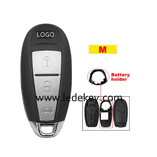 3 Button Smart Remote Key Shell For Suzuki Key Replacement Shell with Emergency Key Blade