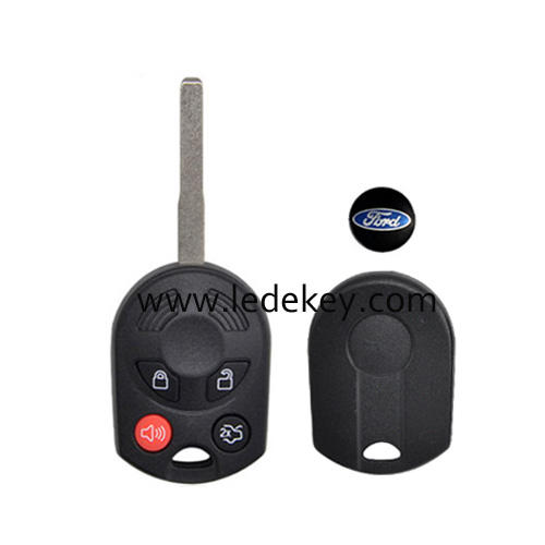Ford 4 button remote key shell fob with HU101 blade