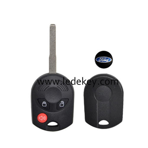 Ford 3 button remote key shell fob with HU101 blade