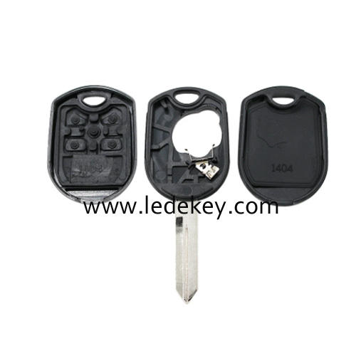 Ford 5 button remote key shell fob with FO38 blade with battery clamp