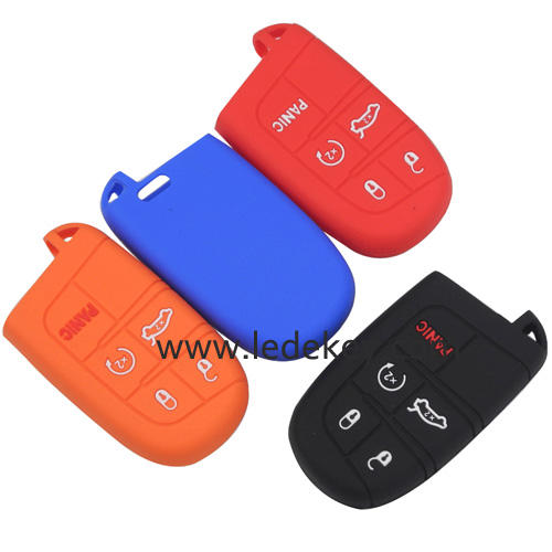 Silicone key cover for Chrysler Fiat GM(4 colors optional)