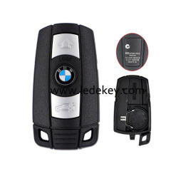 BMW 5 series 3 button remote key blank shell with blade and words on the back with battery clamp